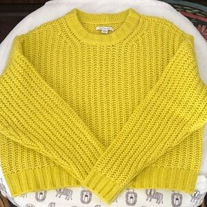 American Eagle Outfitters Sunny Yellow Knit Sweater